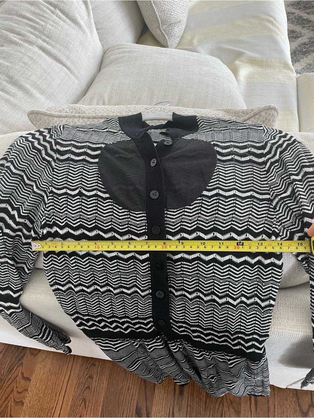 Missoni Black and White Zigzag Long-Sleeve Knit Dress - Picture 13 of 17